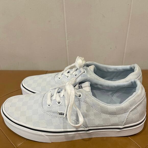 Vans Women’s‎ Doheny Light Blue Checkerboard Skate Shoe 90s Sneakers Size 9.5 - Picture 5 of 8